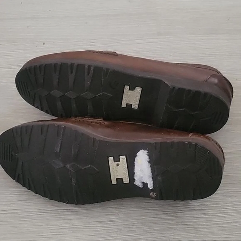 H.H. Brown‎ Leather Loafers Mens Dress Shoes Slip On Casual Brown officecore